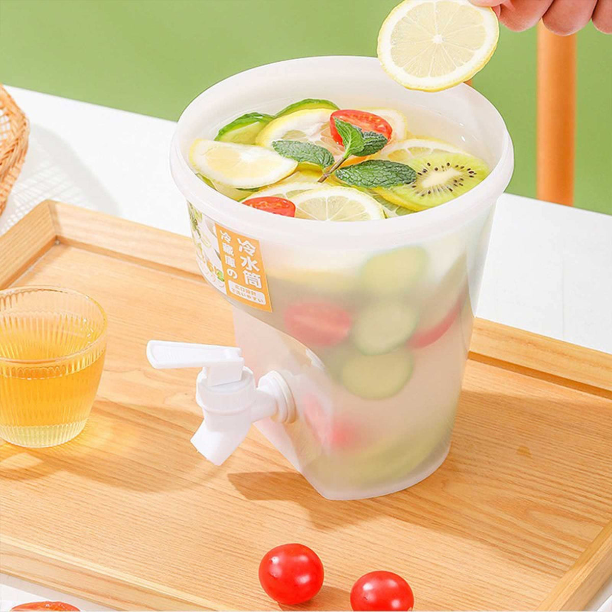 3.5L Plastic Water Dispenser with Lids & Faucet N6193