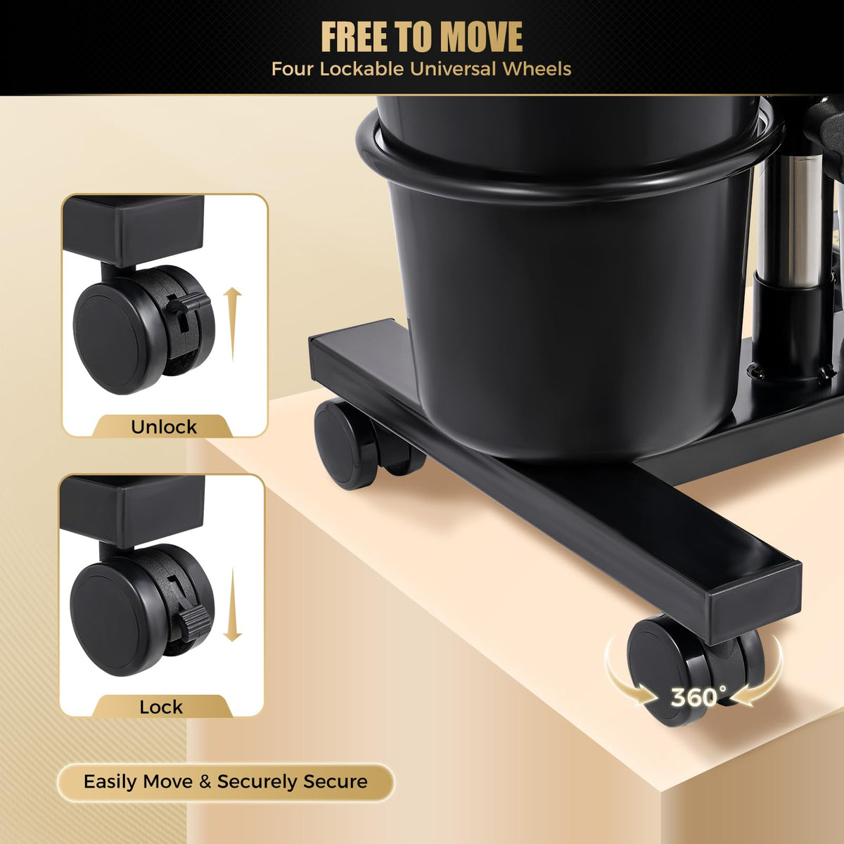 Portable Plastic Shampoo Basin with 2 Water Buckets and Wheels H250914