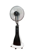 47" Misting Oscillating Pedestal Fan with Water Tank, Remote, Timer, 3 Speeds, Black White H42716