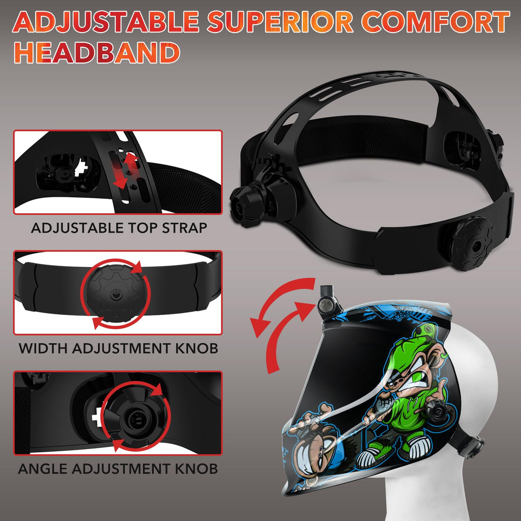 Auto Darkening Welding Helmet with Light R58573