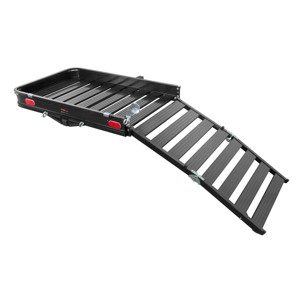 Black Aluminum Hitch Cargo Carrier with Ramp N46806