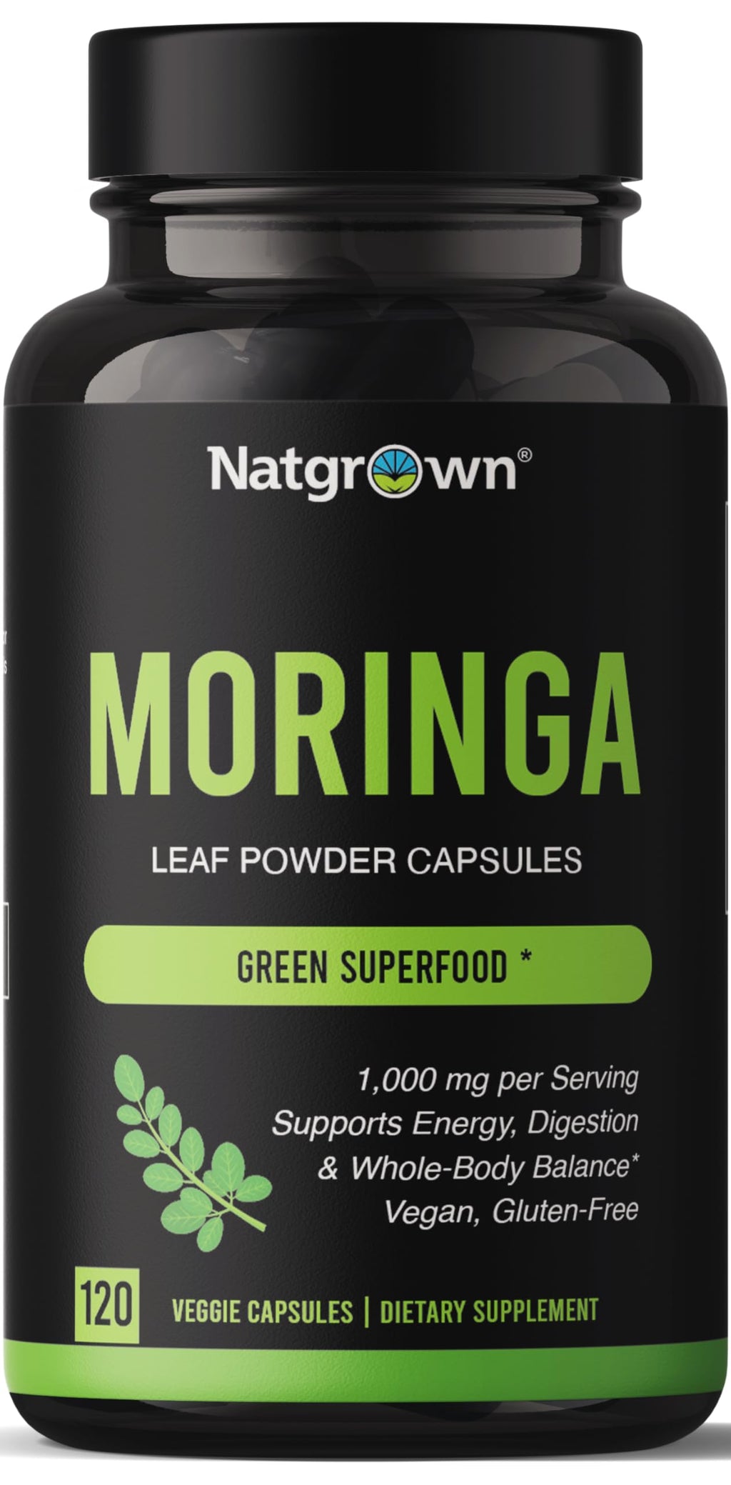 Organic Moringa 1000 mg 120 Ct Capsules F266