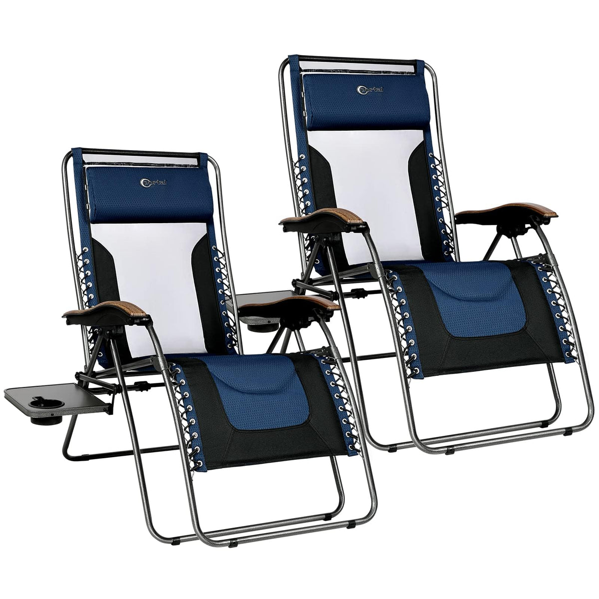 Oversized Mesh Zero Gravity Reclining Patio Chairs, 2 Pack H483