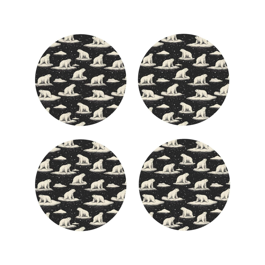 White Bear Print Coasters Set of 4 N1623