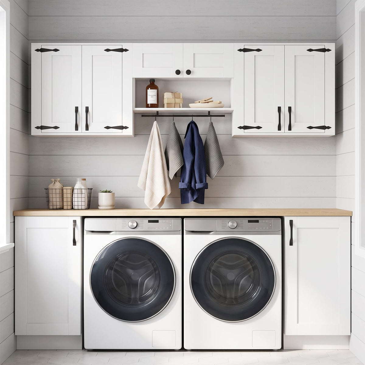 Wall Mounted Laundry Room Cabinet Set D726550