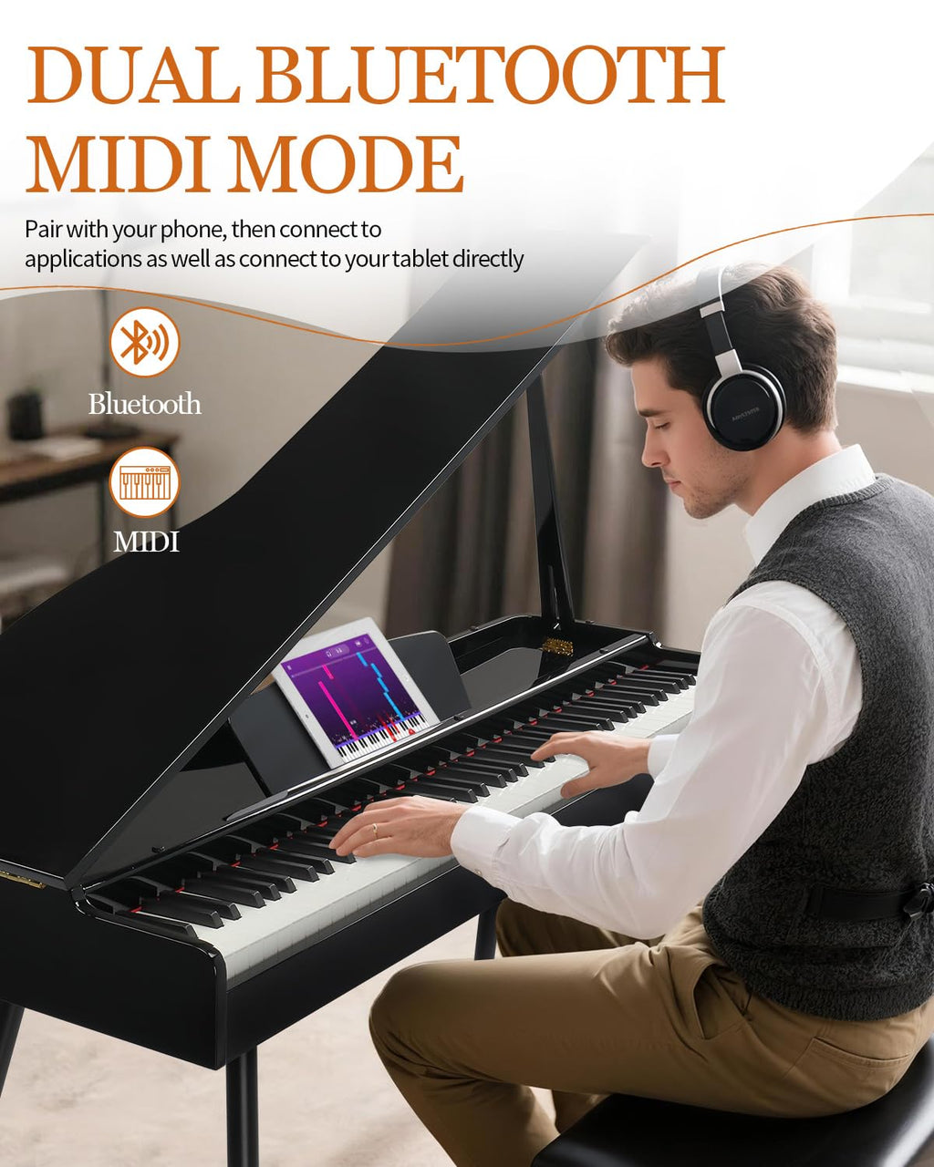 88 Key Weighted Action Digital Piano F7120
