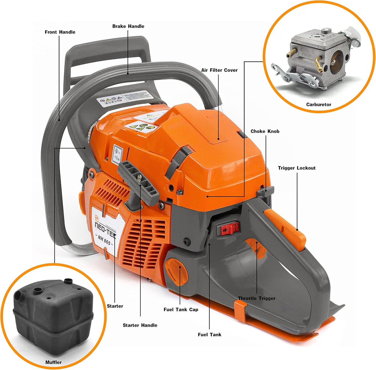 65cc Gas Chainsaw Power Head Q950