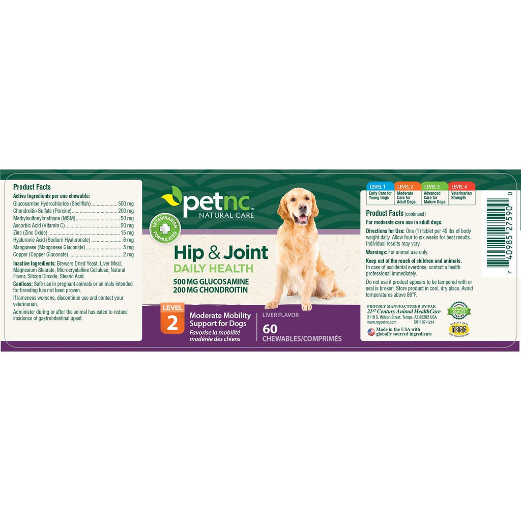 Hip & Joint Chewables for Adult Dogs, Liver, 60 Count T1600