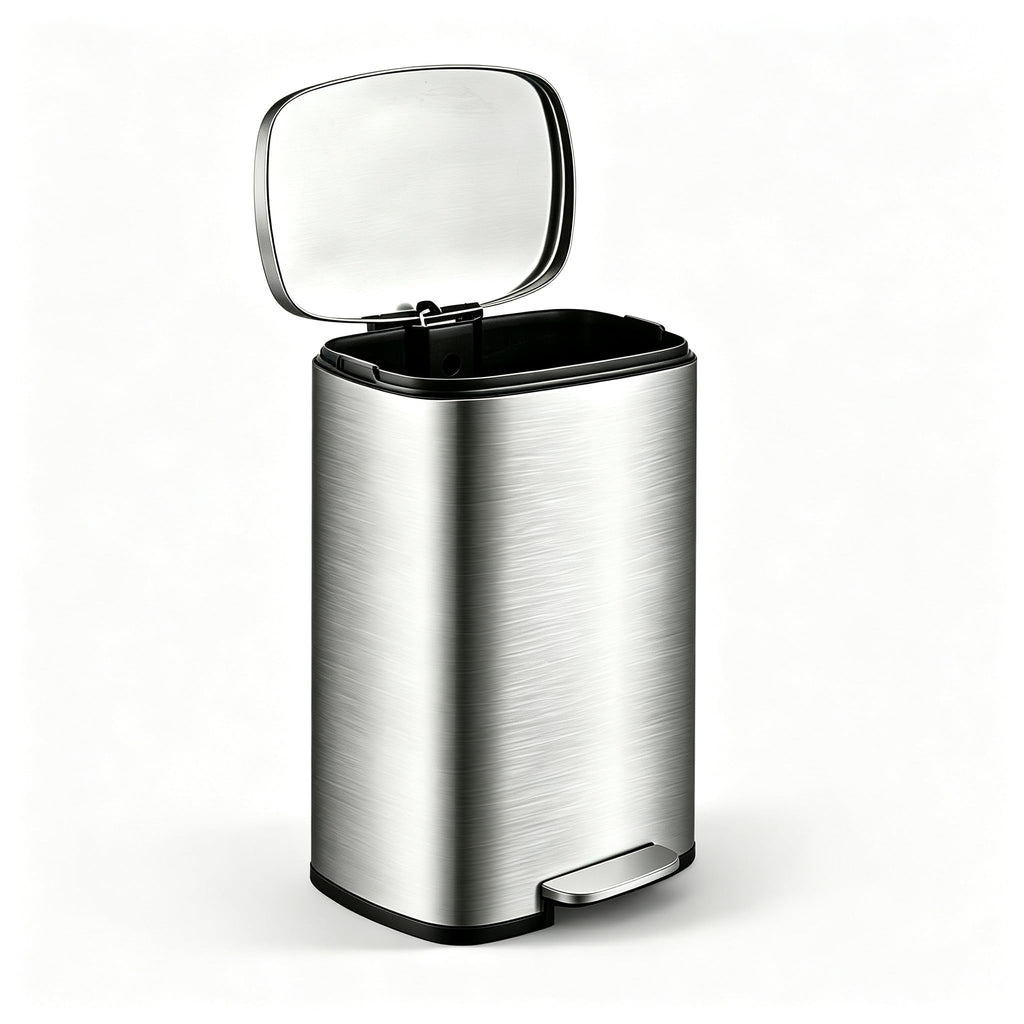 13 Gallon Stainless Steel Step Trash Can Q41142