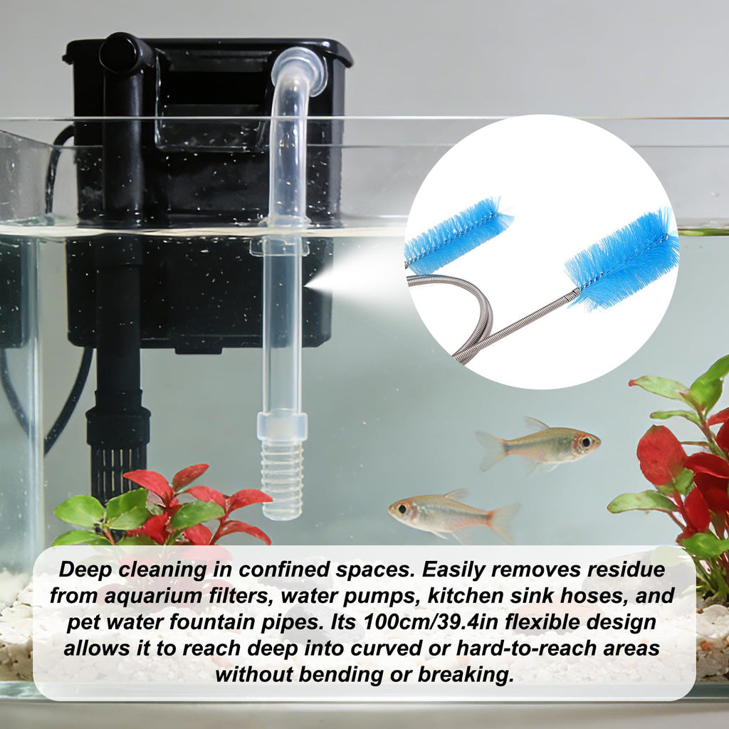 Aquarium Cleaning Tools Kit with Sponge Scrubbers and Brushes F56256