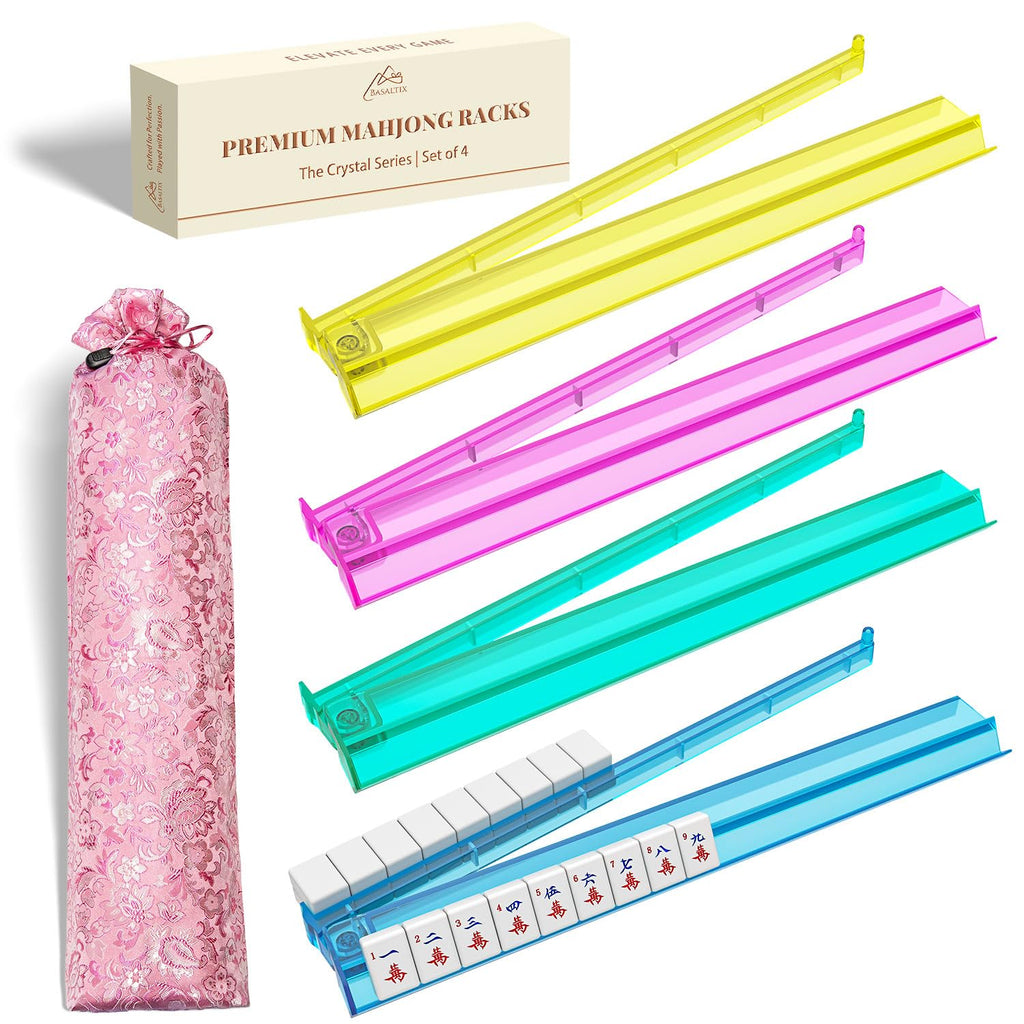 Set of 4 Clear Acrylic Mahjong Racks O8254