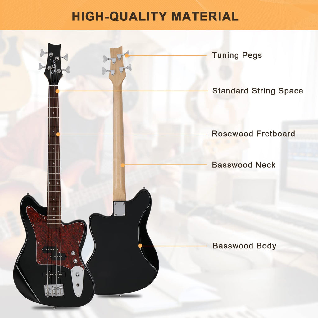 4 String Electric Bass Guitar Beginner Kit with Amp D30202