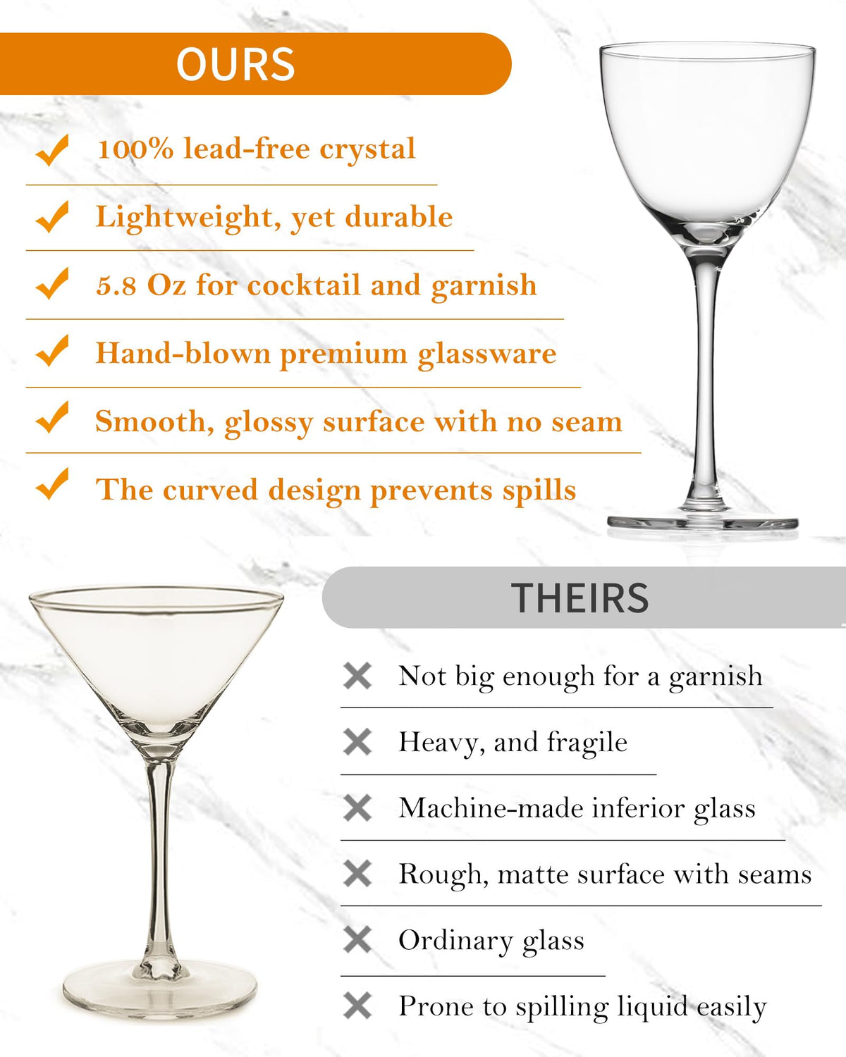 Set of 2 Cocktail Glasses D62243