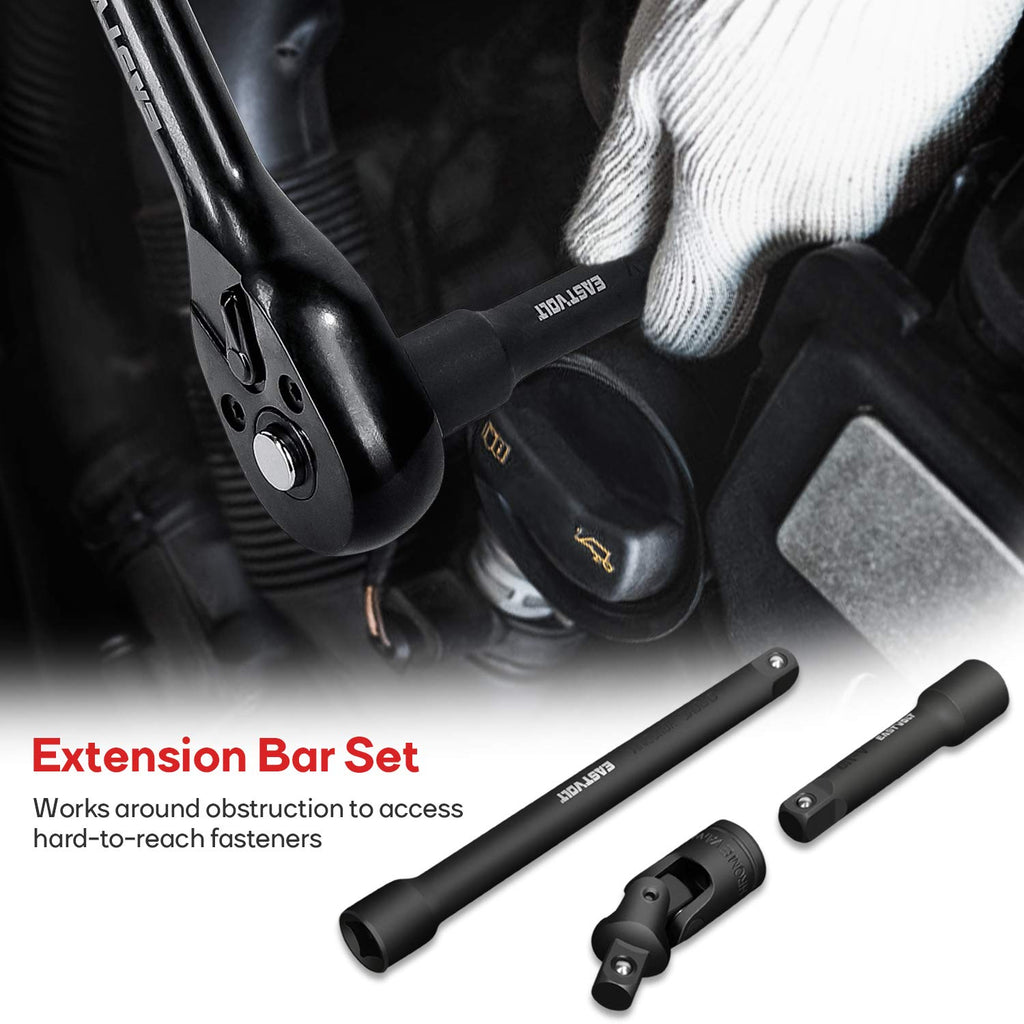 46 Pieces Drive Socket Ratchet Wrench Set with Storage Case P941999