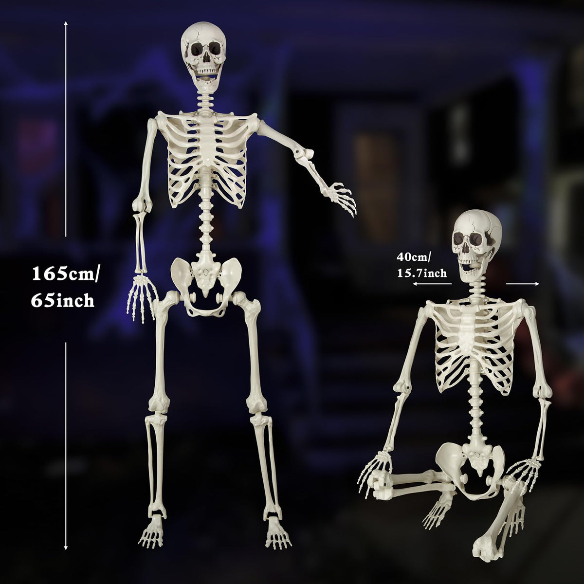 5.4 ft Posable Life Size Skeleton with Movable Joints U443716