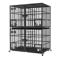 42" Stackable Heavy Duty Metal Dog Crate with Divider N631