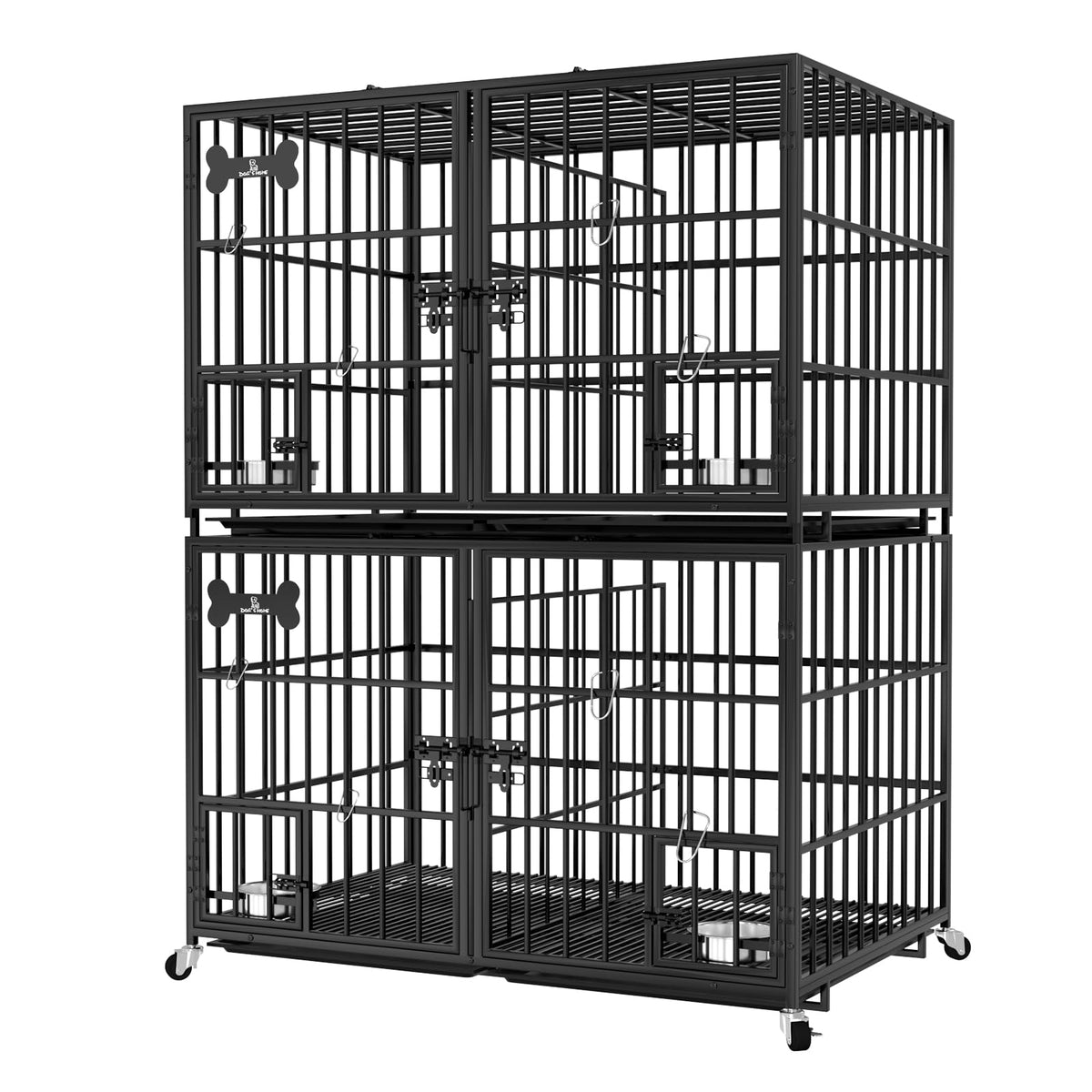 42" Stackable Heavy Duty Metal Dog Crate with Divider N631