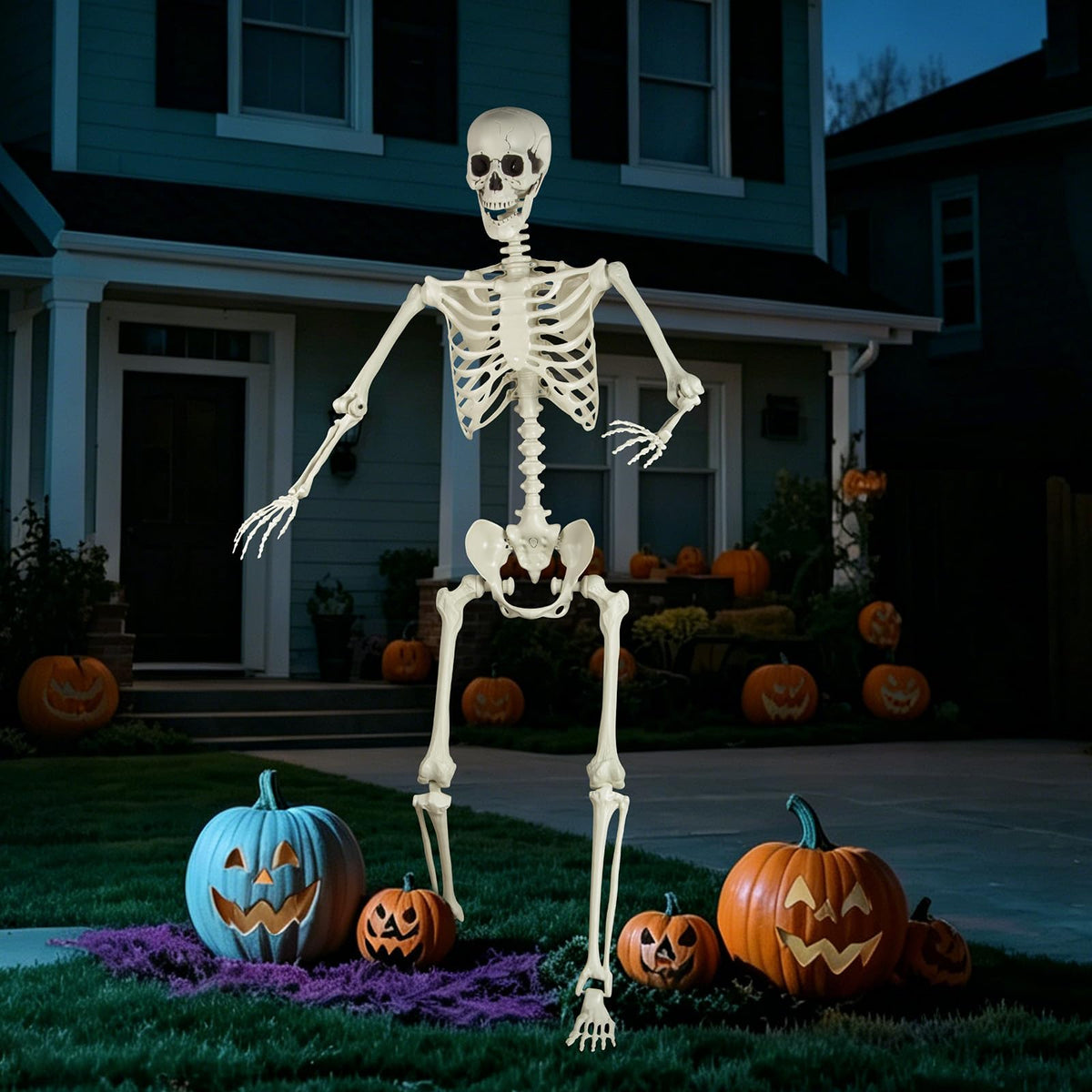 5.4 ft Posable Life Size Skeleton with Movable Joints U443716