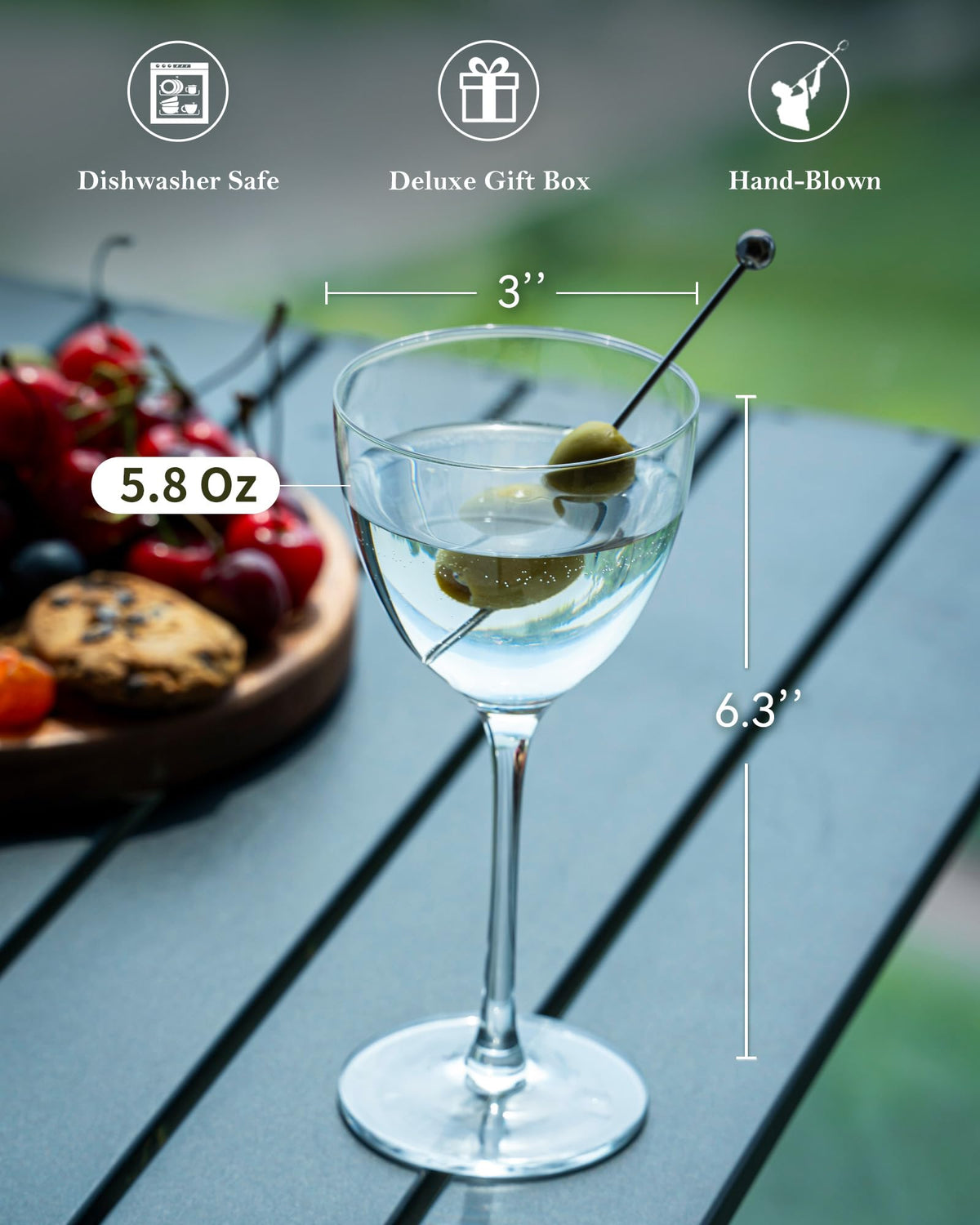 Set of 2 Cocktail Glasses D62243