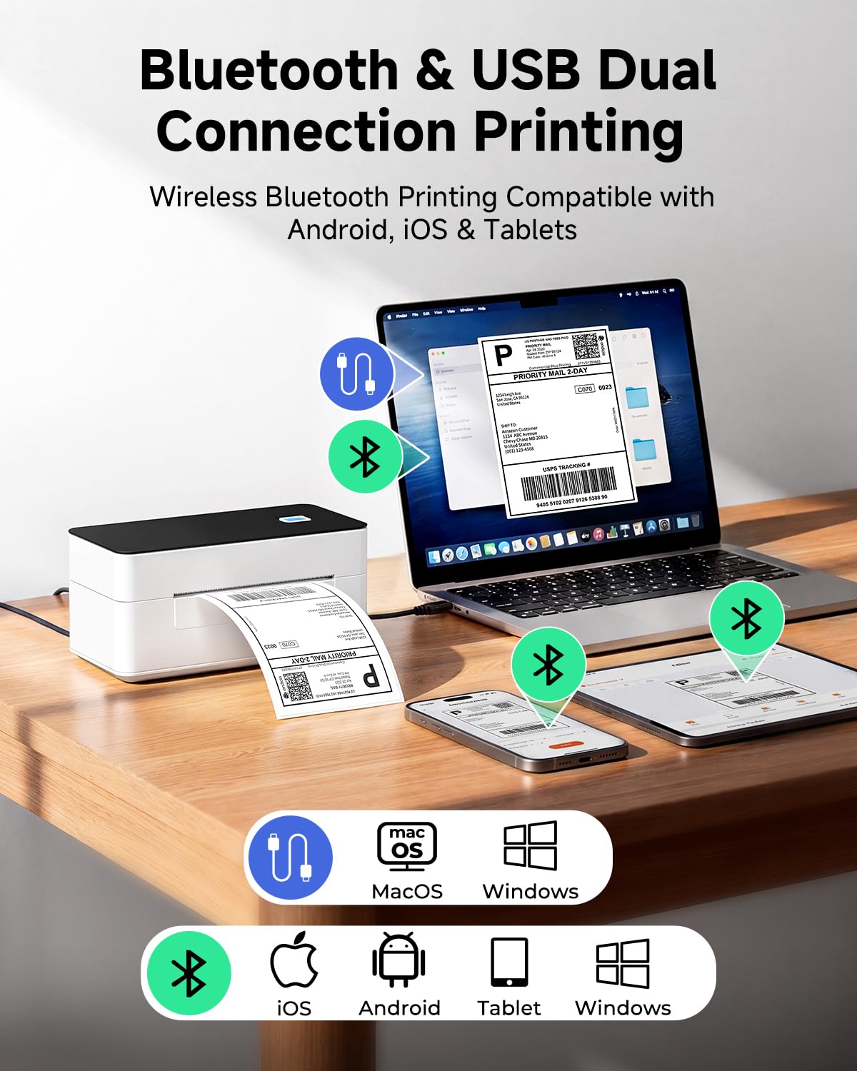 Bluetooth 4x6 Thermal Label Printer T546670