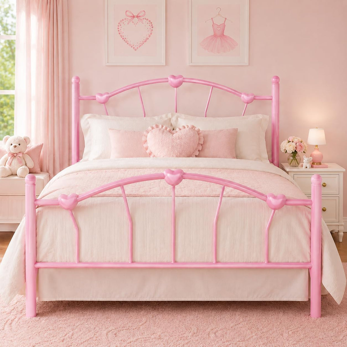 Twin Metal Platform Bed D9712