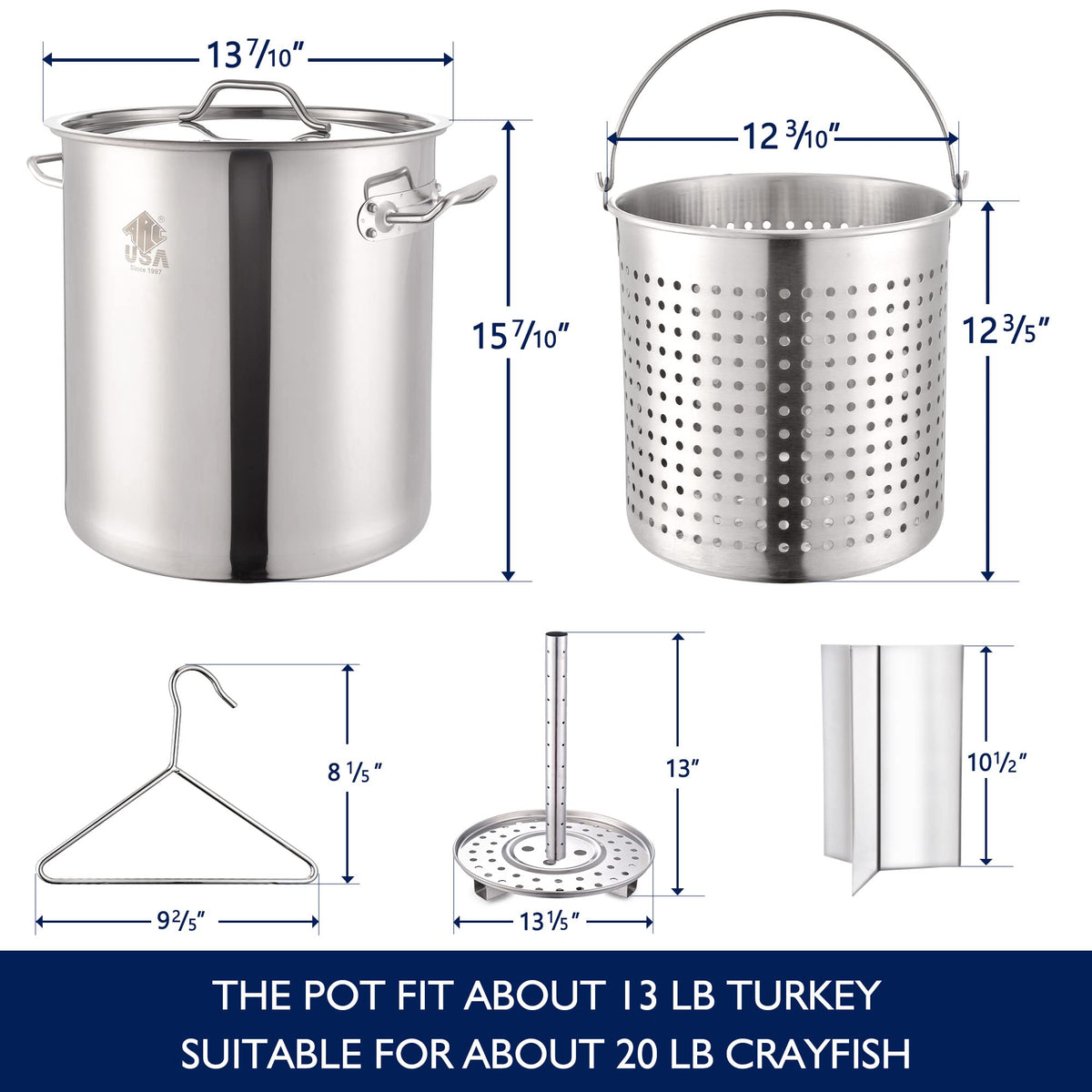 40QT Stainless Steel Stock Pot and Propane Burner B632809