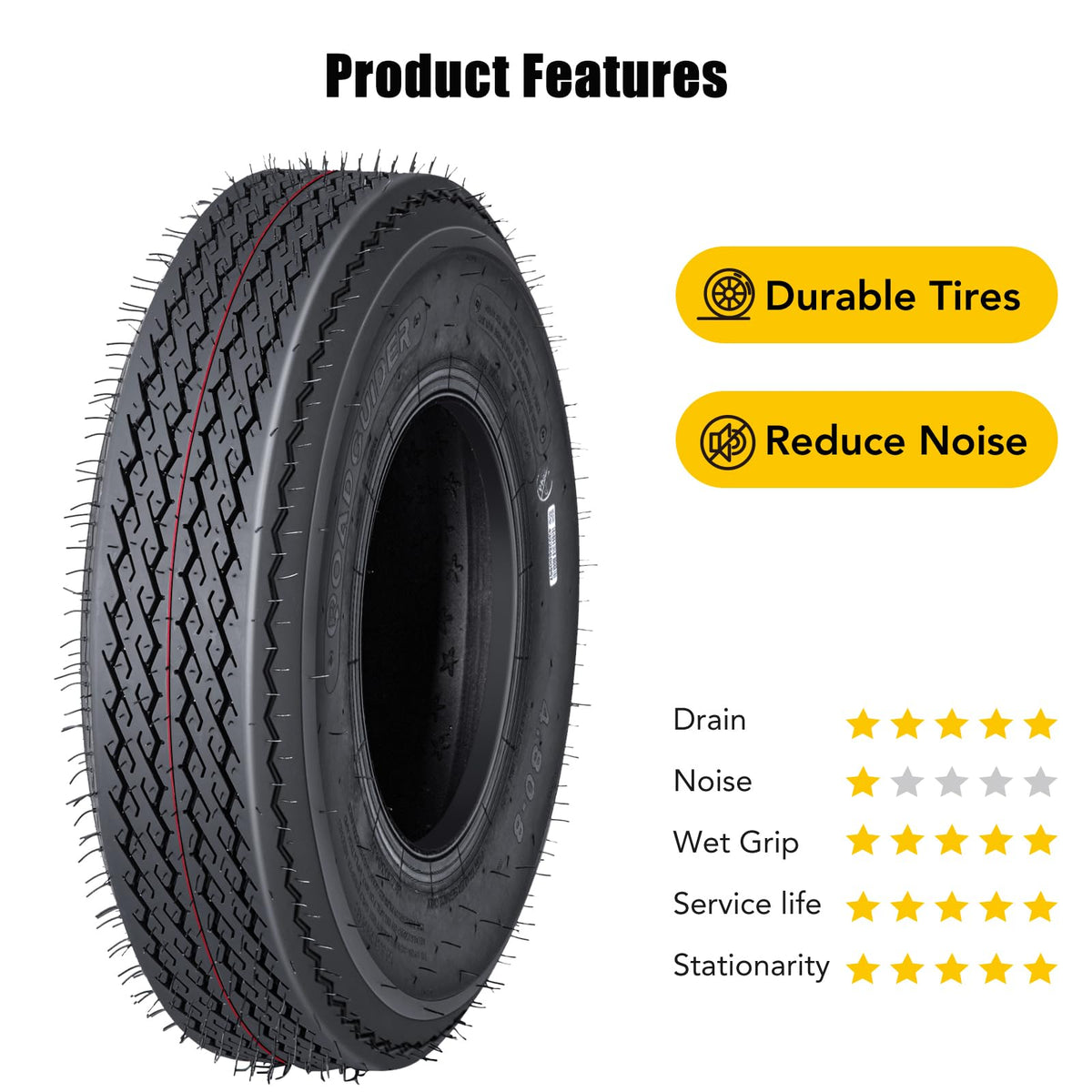 8 Inch Trailer Tires 2 Pack N4079