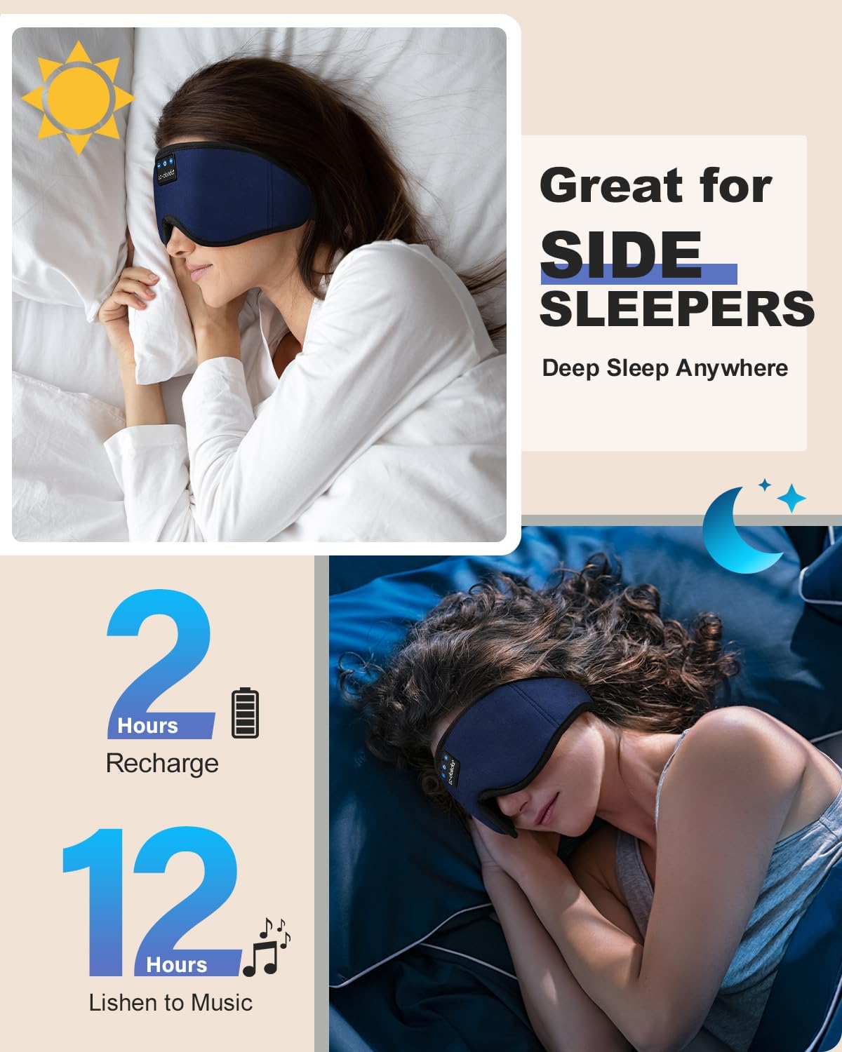 Sleep Mask with Bluetooth Headphones M609157