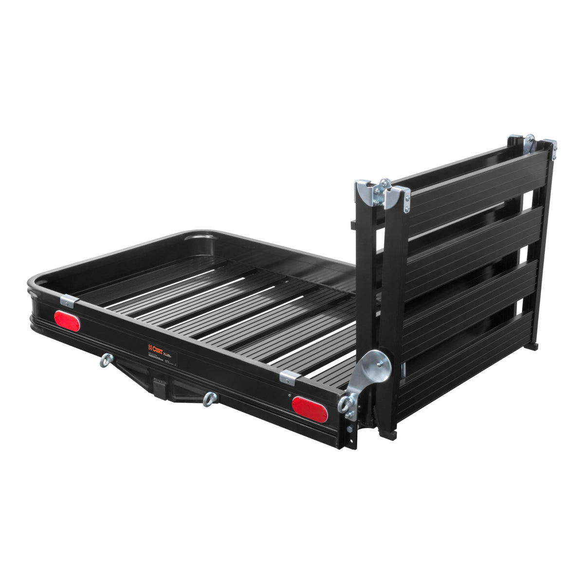 Black Aluminum Hitch Cargo Carrier with Ramp N46806