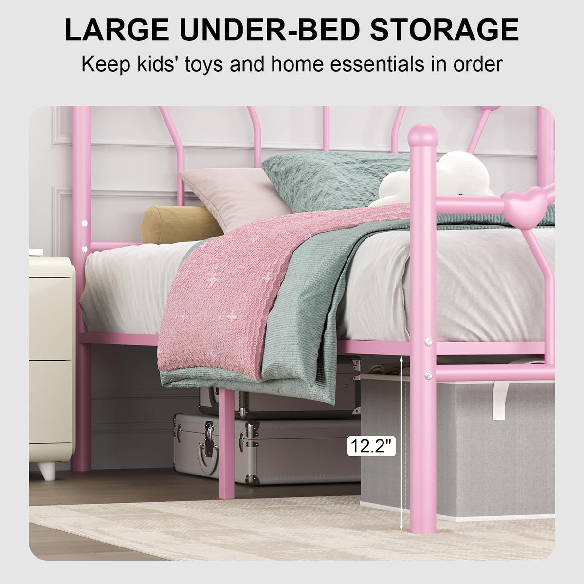 Twin Metal Platform Bed D9712
