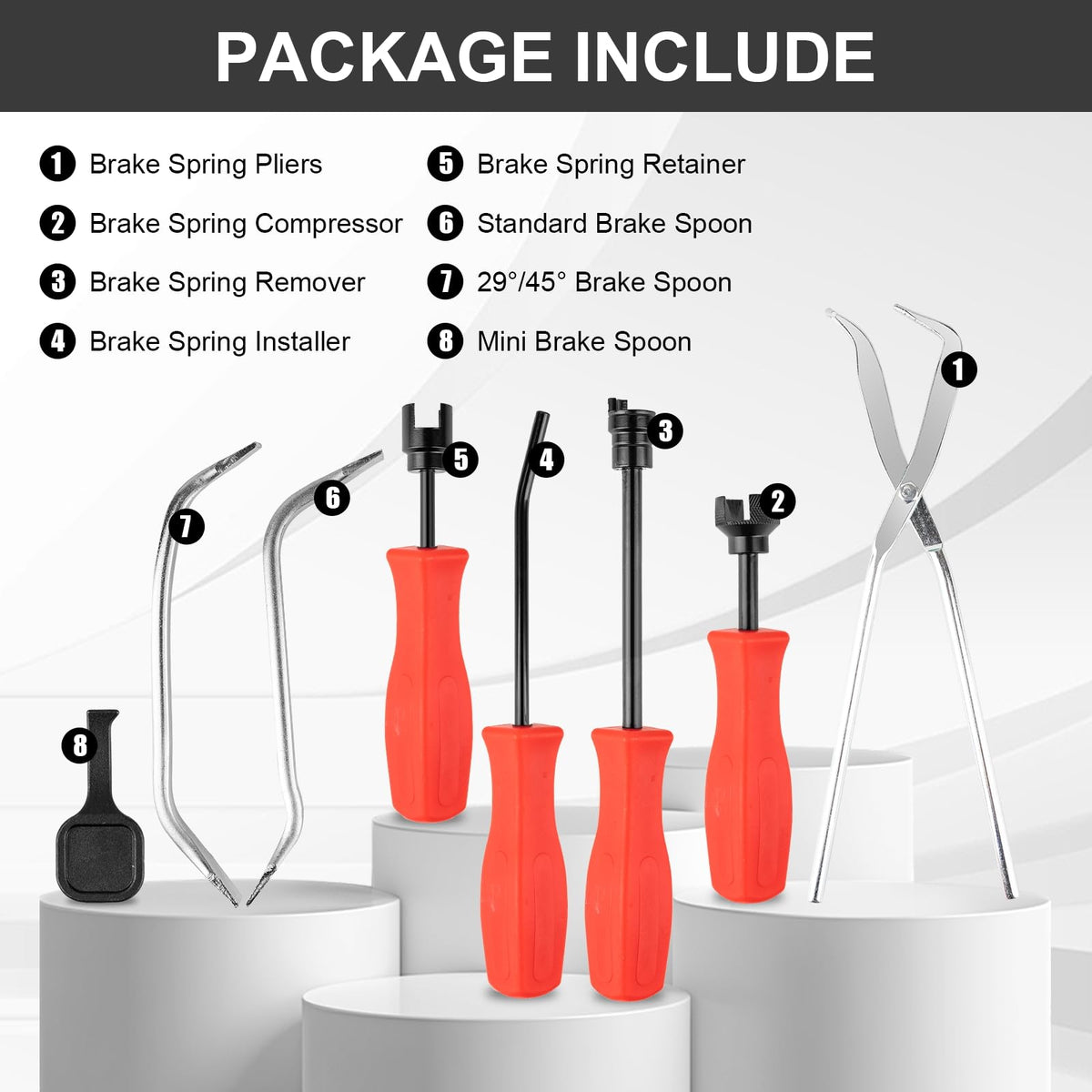 8 PC Drum Brake Tool Kit X729122