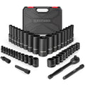 46 Pieces Drive Socket Ratchet Wrench Set with Storage Case P941999