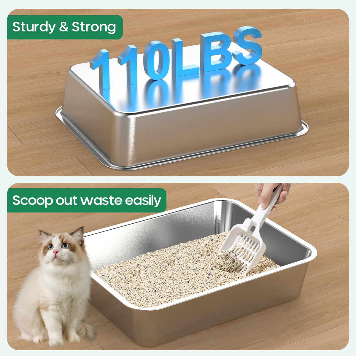Stainless Steel Cat Litter Box O32965