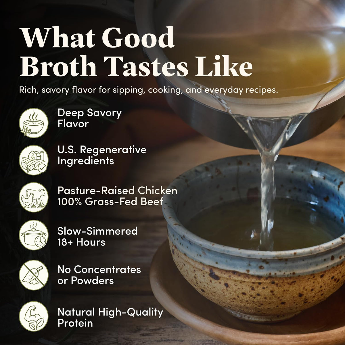 100% Grass-Fed Beef Bone Broth 4-Pack B4584