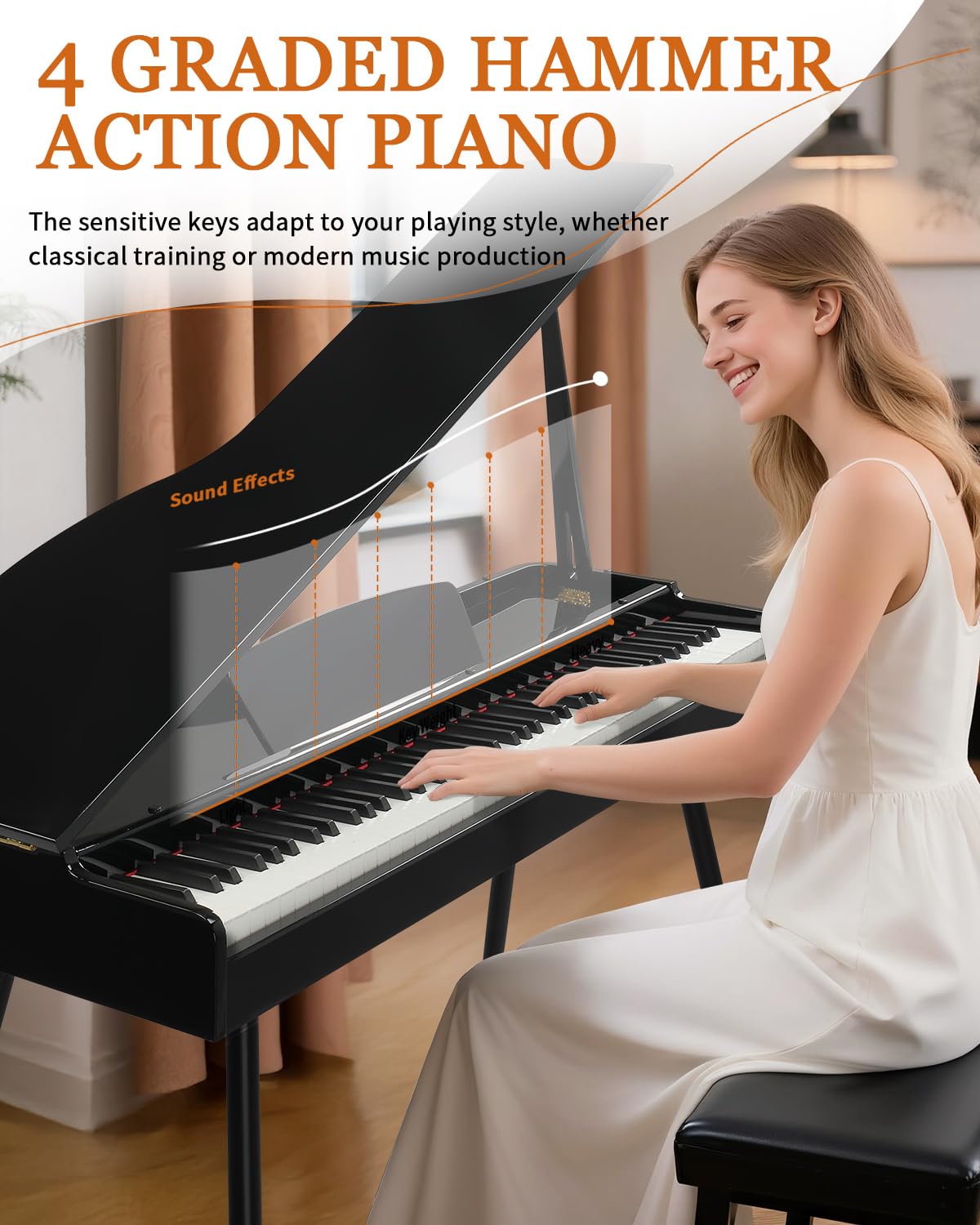 88 Key Weighted Action Digital Piano F7120