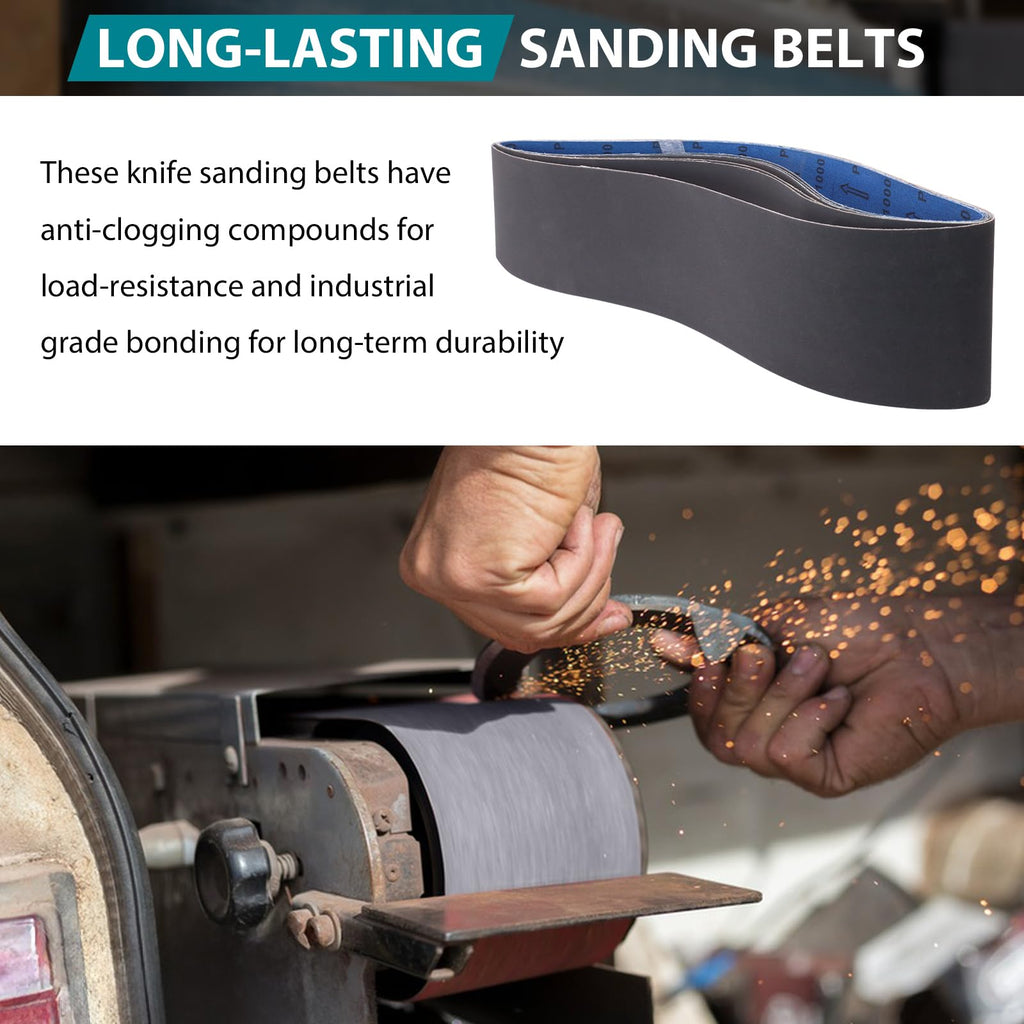4x36 Inch Sanding Belts 400 600 800 1000 Grits 8 Pack Y6397