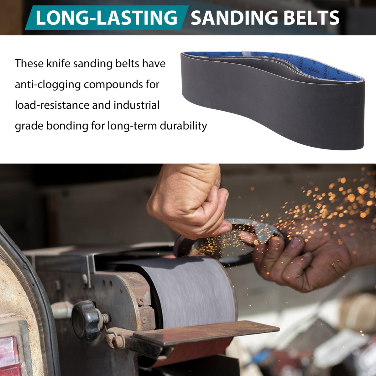 4x36 Inch Sanding Belts 400 600 800 1000 Grits 8 Pack Y6397