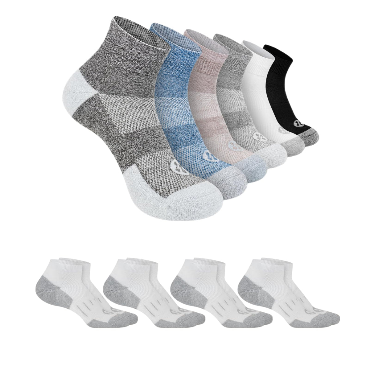 Diabetic Socks for Men, 10 Pairs Ankle & Low Cut Size 9-15 J432322