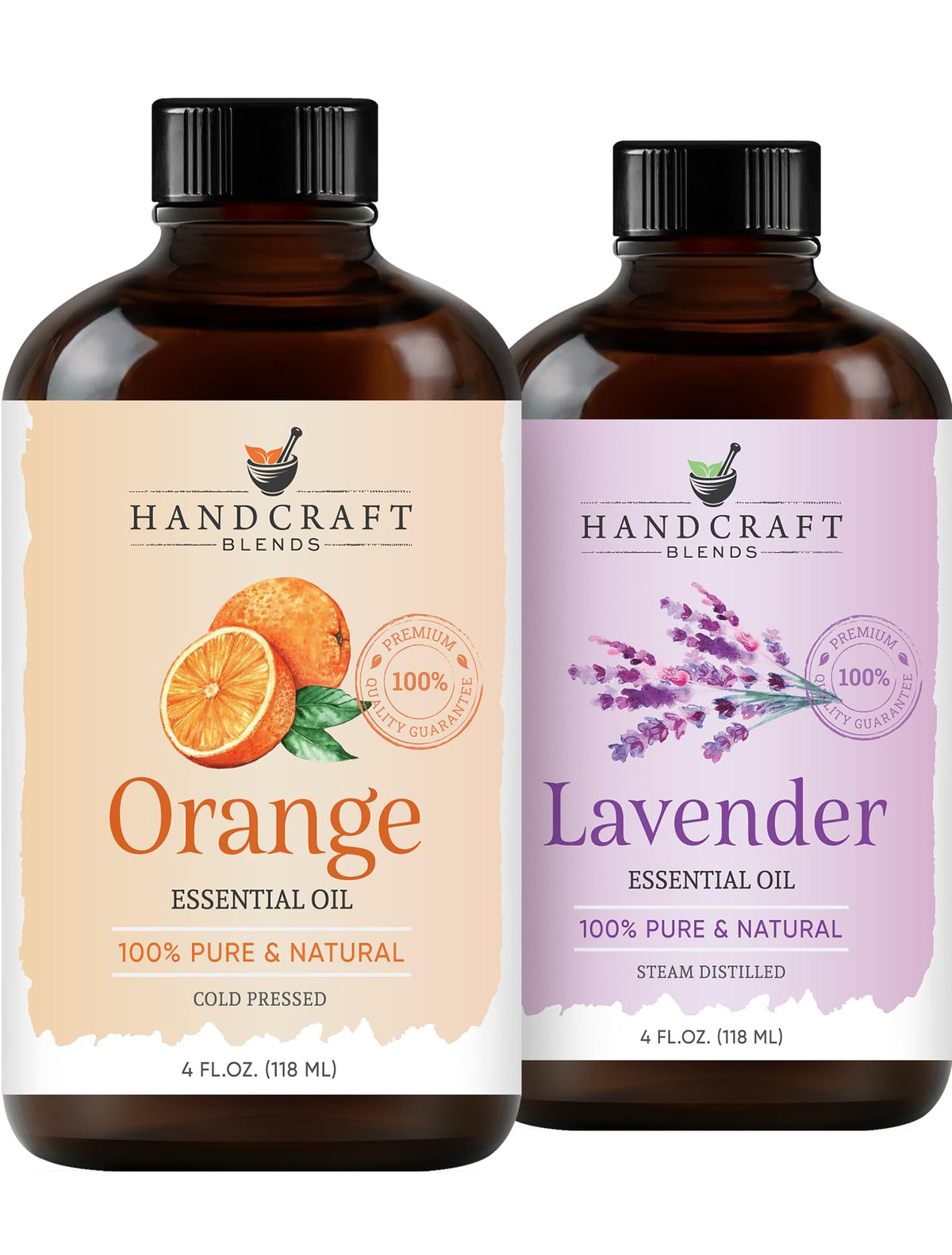 Lavender and Orange Essential Oils 2 x 4 Fl Oz U581