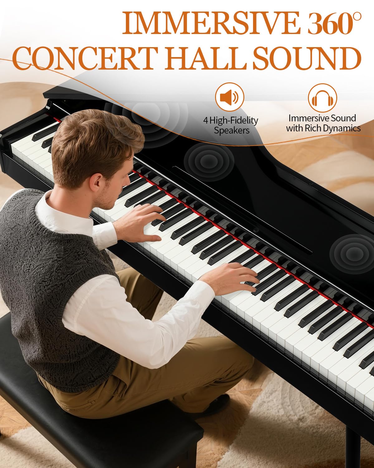 88 Key Weighted Action Digital Piano F7120