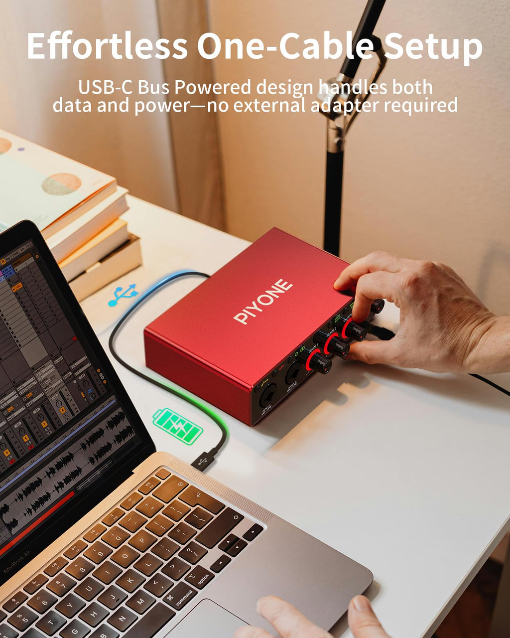 2X2 24-bit/192kHz Audio Interface with XLR/TRS Combo Input V96312