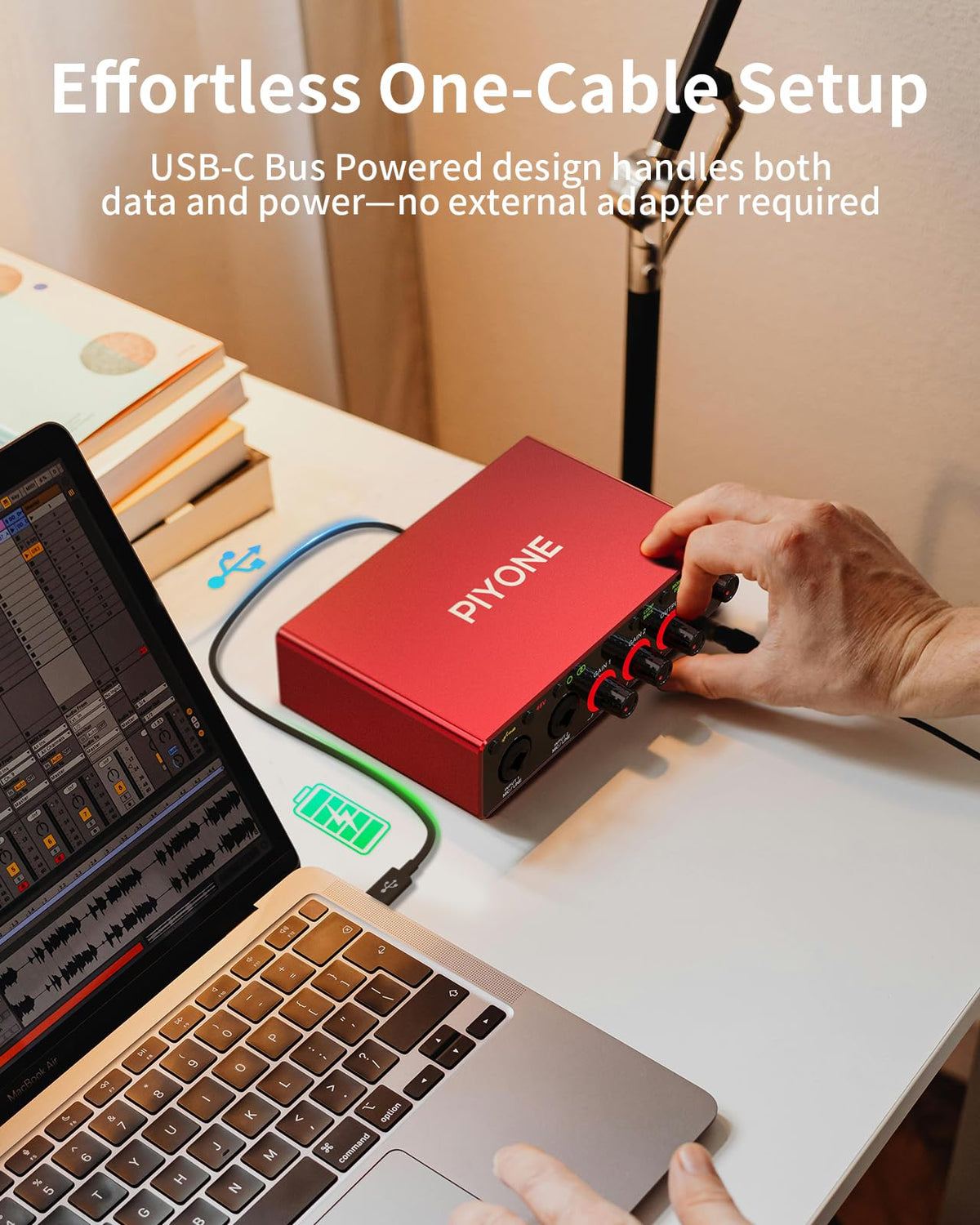 2X2 24-bit/192kHz Audio Interface with XLR/TRS Combo Input V96312