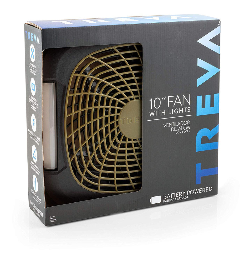 10 in Portable Fan with LED Lights K340522