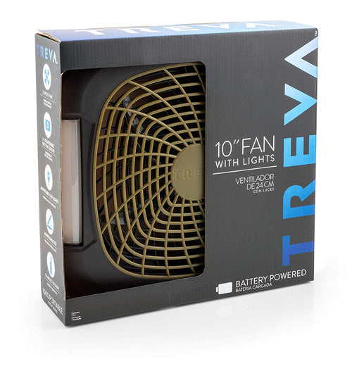 10 in Portable Fan with LED Lights K340522
