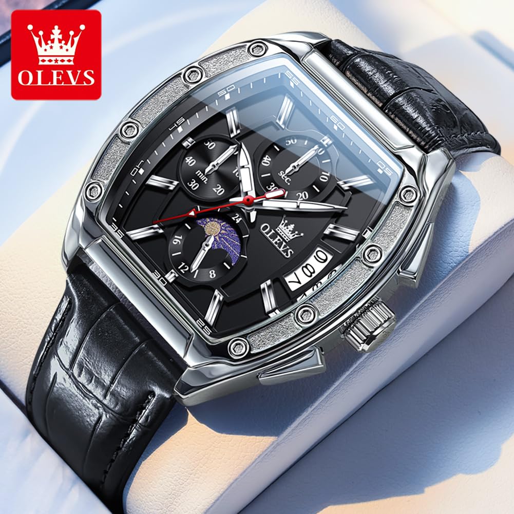 Men's Chronograph Moon Phase Waterproof Watch U911