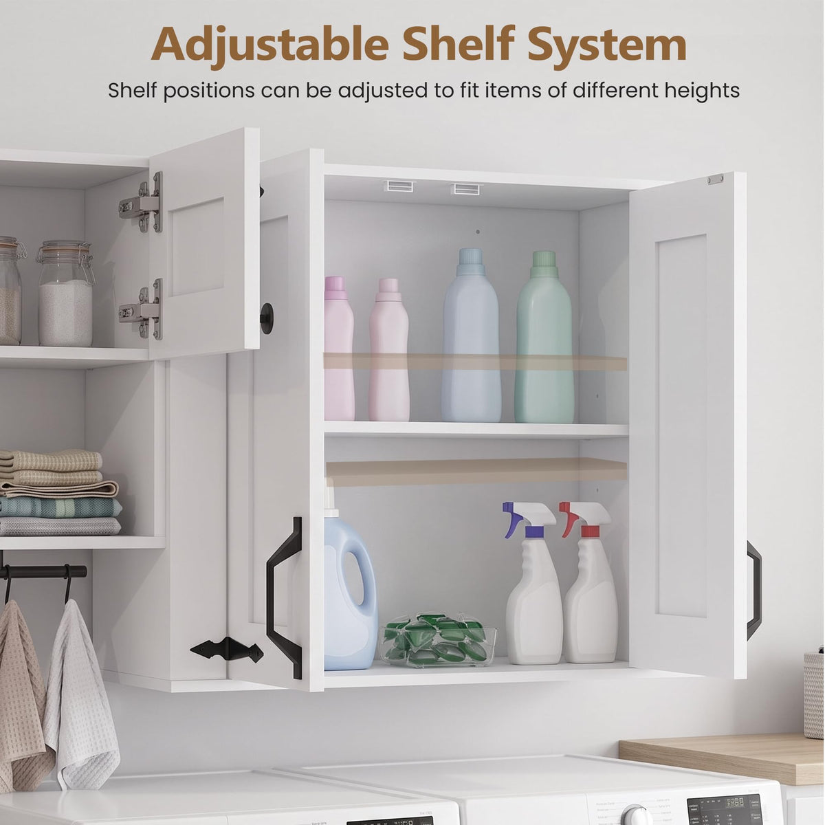 Wall Mounted Laundry Room Cabinet Set D726550