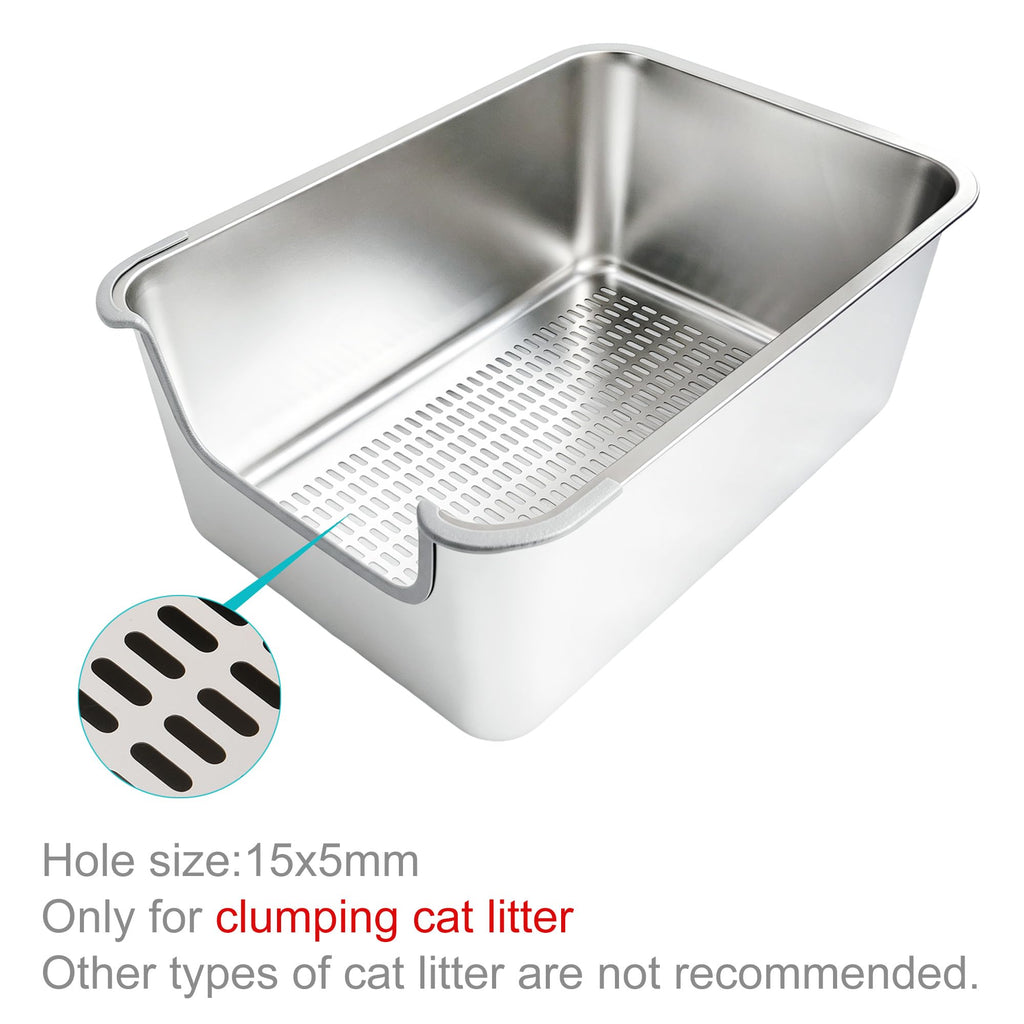 Stainless Steel Sifting Cat Litter Box T5509