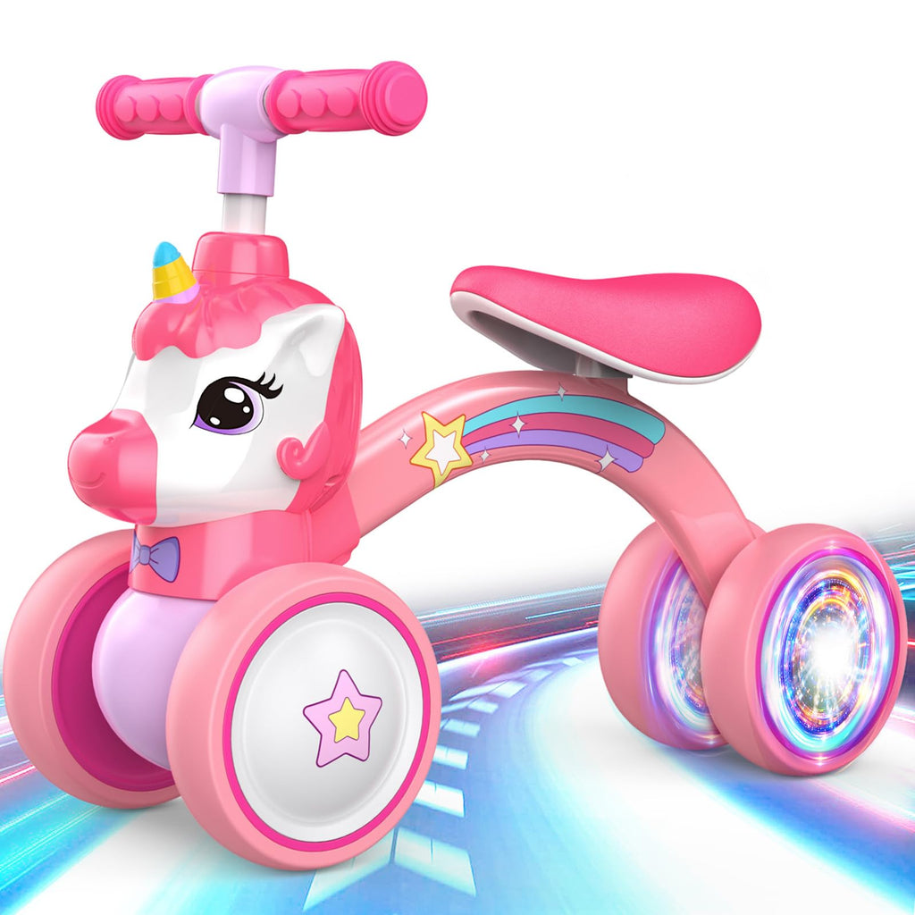 Baby Balance Bike Ride On Toy with Light Up Wheel T272906