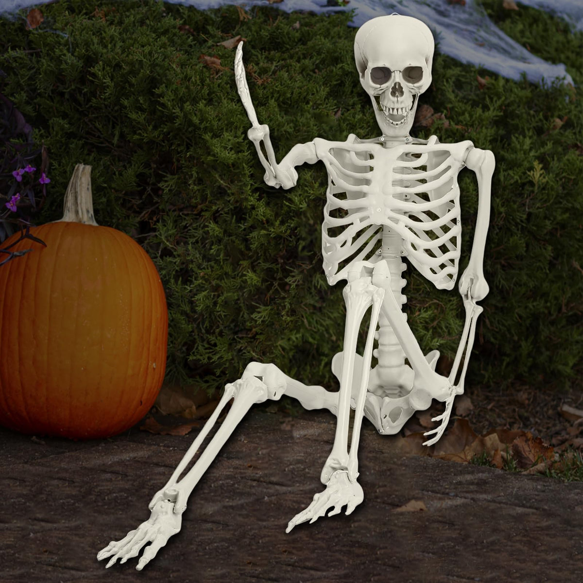 5.4FT Life Size Poseable Human Skeleton Prop W472562