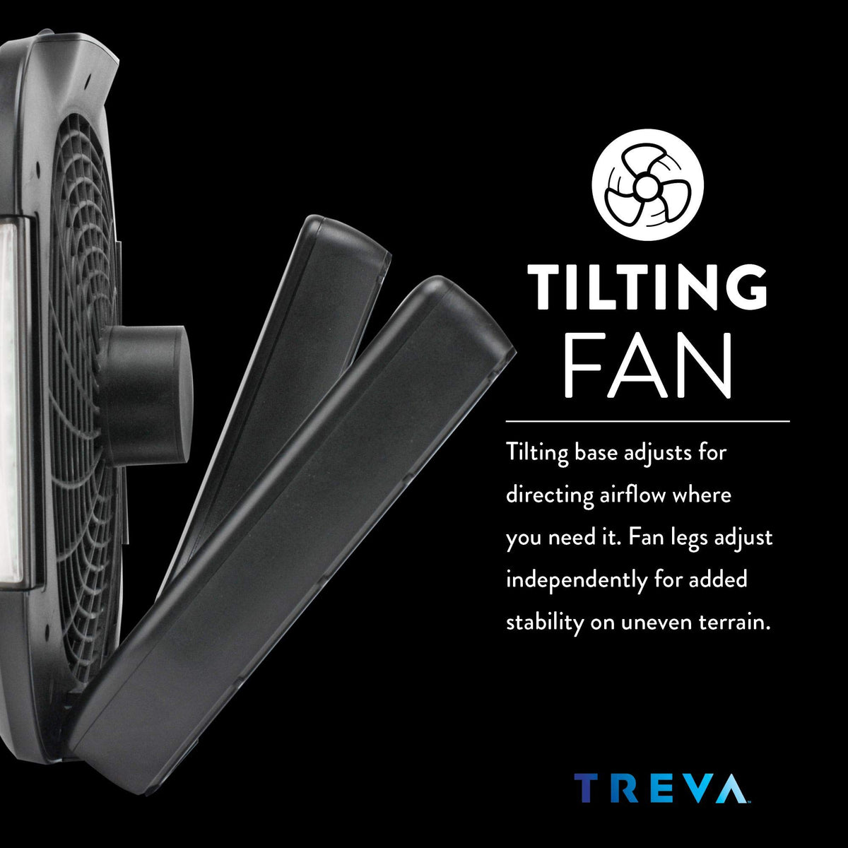10 in Portable Fan with LED Lights K340522